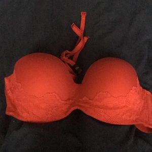 Red Victoria Secret strapless 32D bra